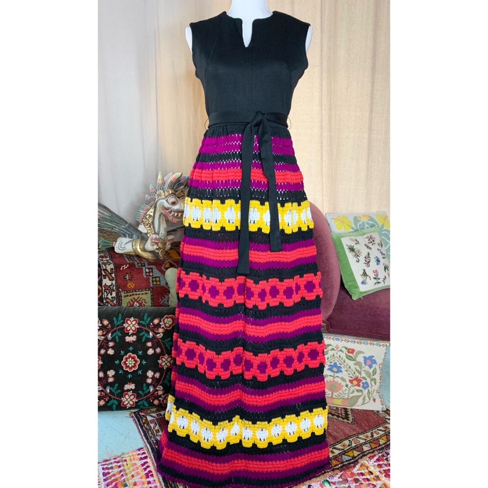 60s Crochet Maxi Dress